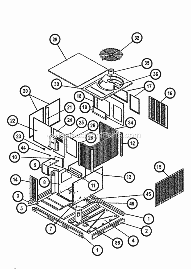 Exploded View 072 Diagram and Parts List for RKKL-B072CL13EDNF  Ruud Heater