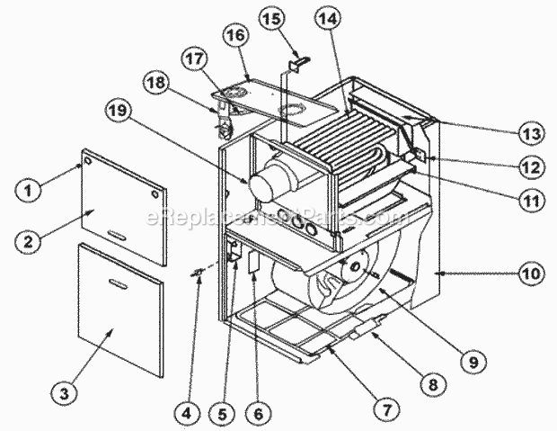 Exploded View Diagram and Parts List for UGPN-05EAUER  Ruud Furnace
