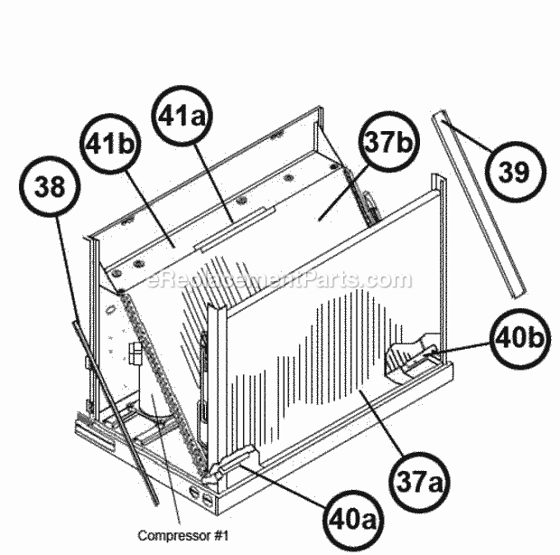 Condenser Coil Assembly 072-151 Diagram and Parts List for RLNL-B073YM000  Ruud Air Conditioner