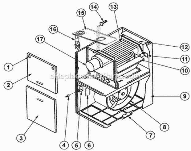 Exploded View Diagram and Parts List for UGPP-07NAMGR  Ruud Furnace