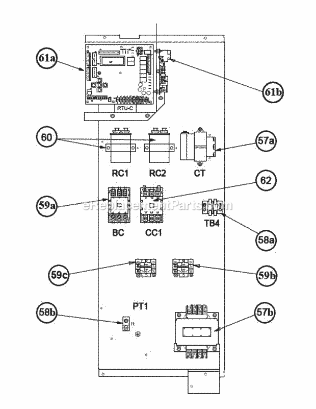 Control Box 120 After F3512 Diagram and Parts List for RLHL-C120CM000  Ruud Air Conditioner