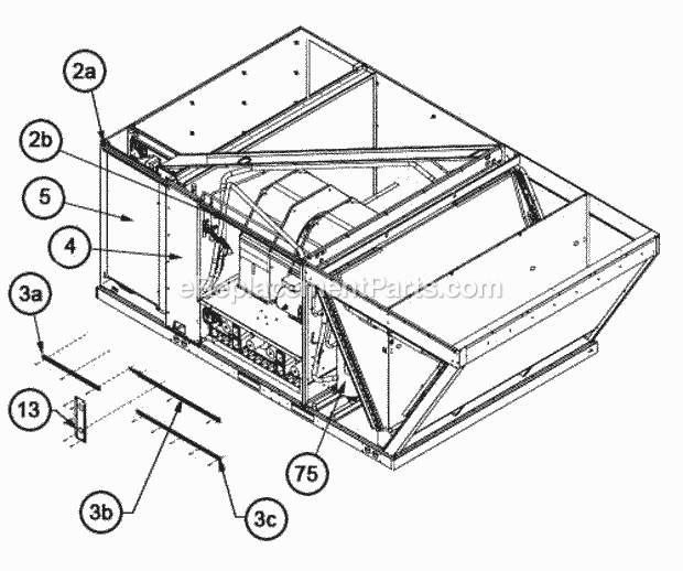 Exterior - Front 180-300 Diagram and Parts List for RLNL-G240CS060  Ruud Air Conditioner