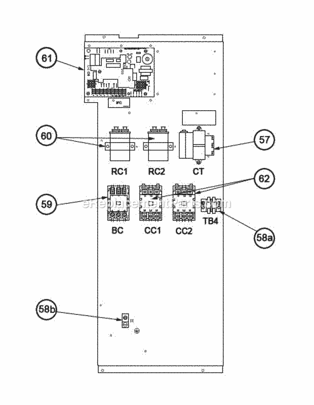 Control Box 090-120 Diagram and Parts List for RJNL-B180DM040ADF  Ruud Heater