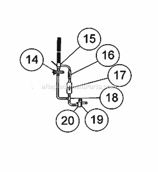 Expansion Valve Assembly Diagram and Parts List for RPWC-075CAZ  Ruud Heater