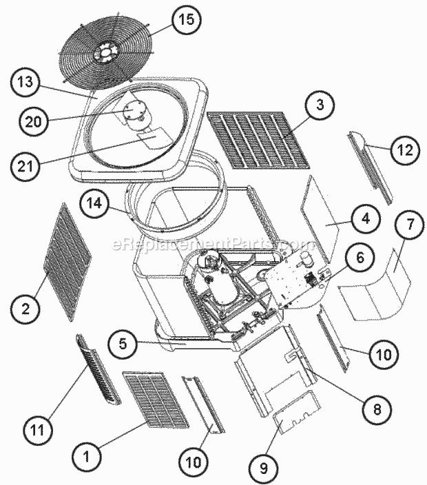 Exploded View Diagram and Parts List for UA1724AJ2CB  Ruud Air Conditioner
