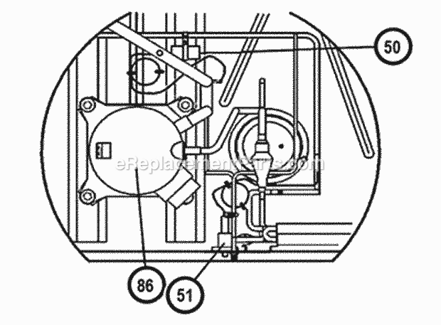 Compressor - Refrigeration Group 072 Diagram and Parts List for RKKL-B072CL13EDNF  Ruud Heater