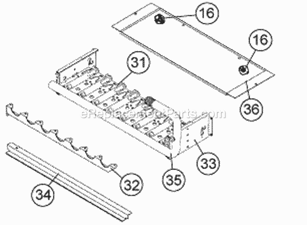 Burner Assembly Diagram and Parts List for UGGD-07EMCKS278  Ruud Furnace