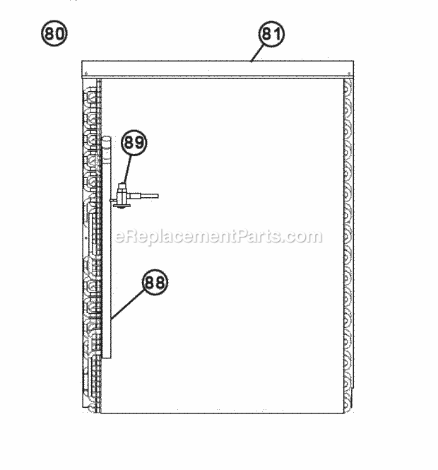 Evaporator Coil Parts Diagram and Parts List for RLNL-A036DK000ACF  Ruud Air Conditioner