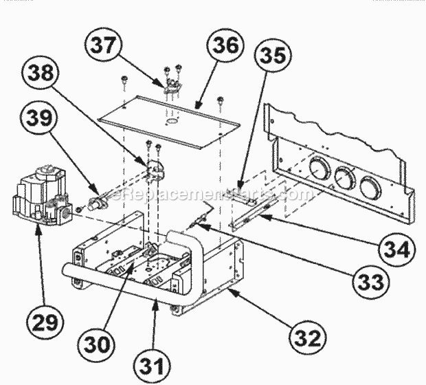 Burner Assembly Diagram and Parts List for UGPN-05EAUER  Ruud Furnace