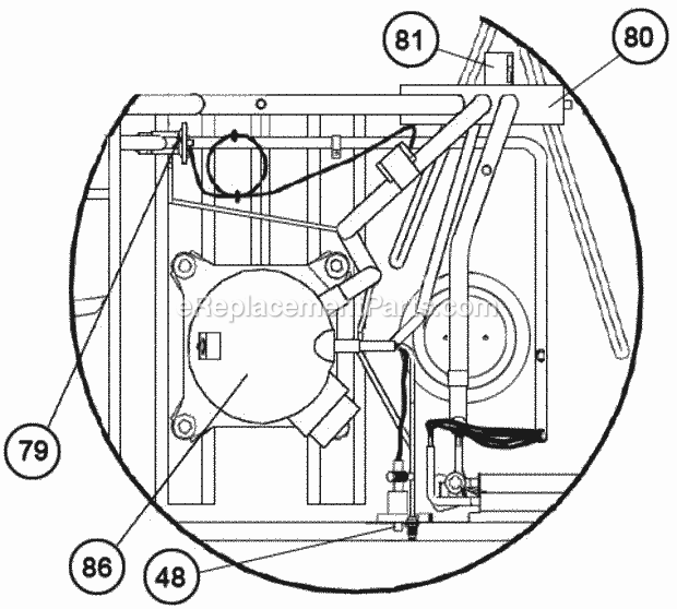 Compressor - Refrigerator Group Diagram and Parts List for RJPL-A036CK000  Ruud Heater