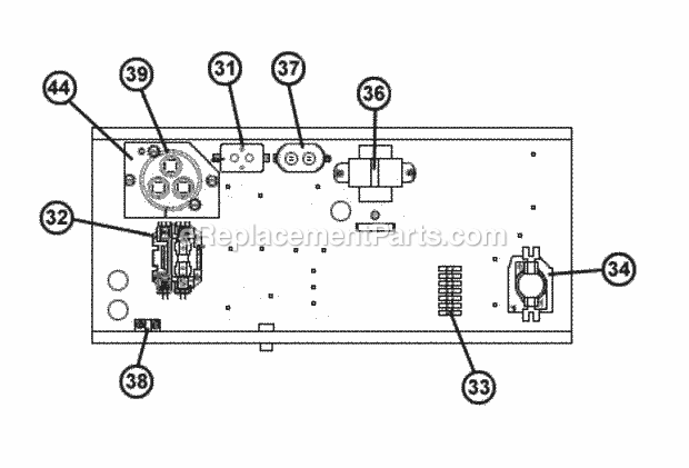 Control Box Assembly Diagram and Parts List for RSNL-C060CK000  Ruud Air Conditioner