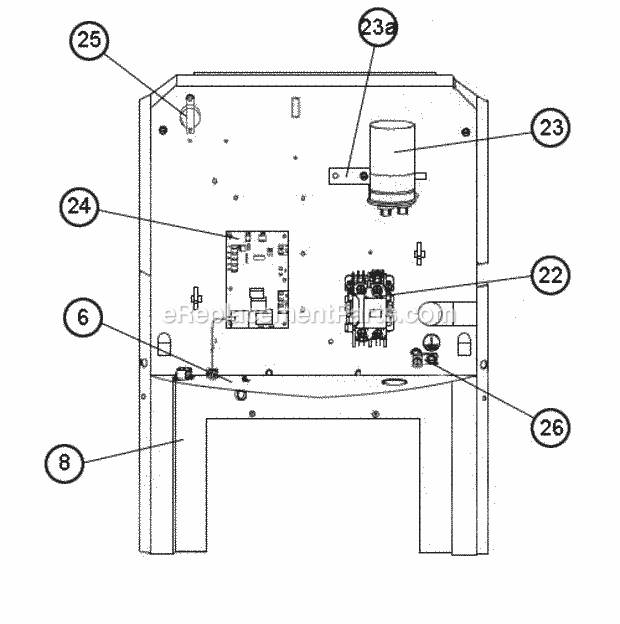 Control Box (1) Diagram and Parts List for RP1542AC1NA  Ruud Heater