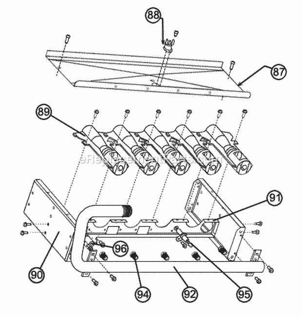 Burner Assembly (Inshot - Before Approx F3708 Diagram and Parts List for RRNL-B036JK08E  Ruud Heater