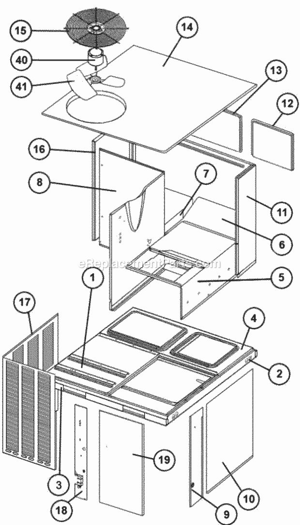 Exploded View Diagram and Parts List for RQPL-B024JK010AUA  Ruud Heater