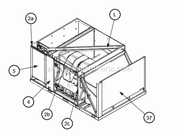 Interior - Front 240 Diagram and Parts List for RKKL-B072CL13EDNF  Ruud Heater