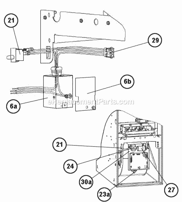 Junction Box Diagram and Parts List for R801TA075417MSA  Ruud Furnace