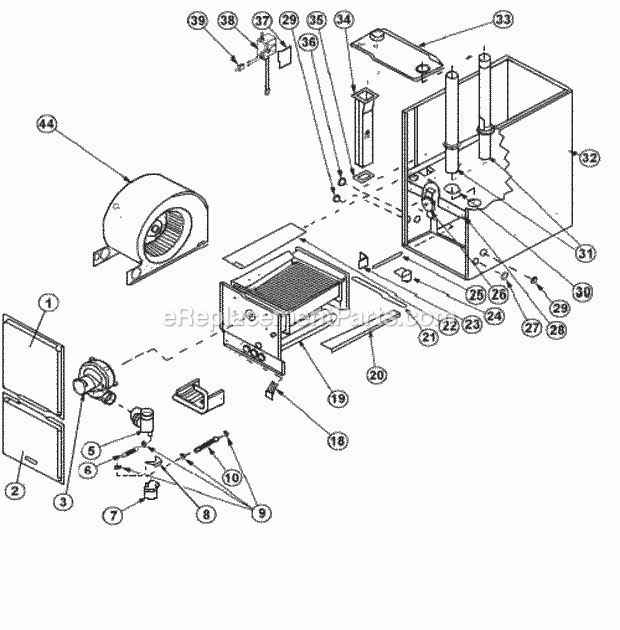 Exploded View Diagram and Parts List for RGTM-10NRBJS  Ruud Furnace