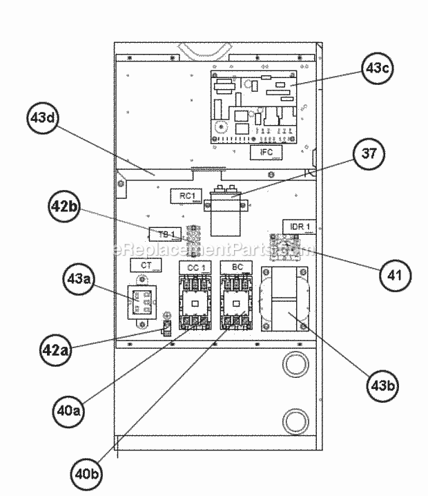 Control Box Diagram and Parts List for RKKN-B072YM13E  Ruud Heater