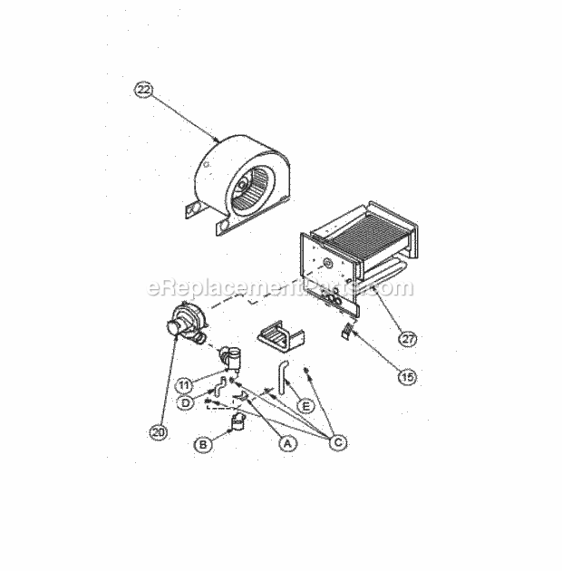 Transition -Trap Assy Diagram and Parts List for UGGD-07EMCKS278  Ruud Furnace