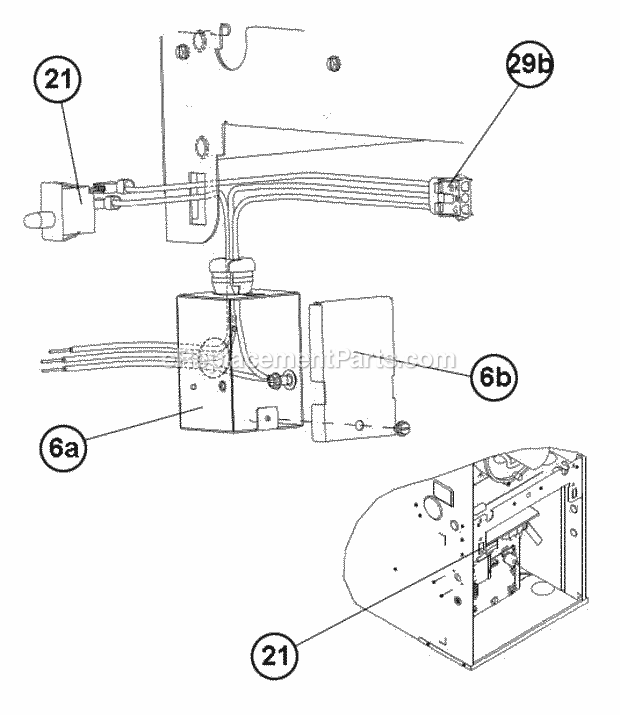 Junction Box Diagram and Parts List for R95TC1001521MSA  Ruud Furnace