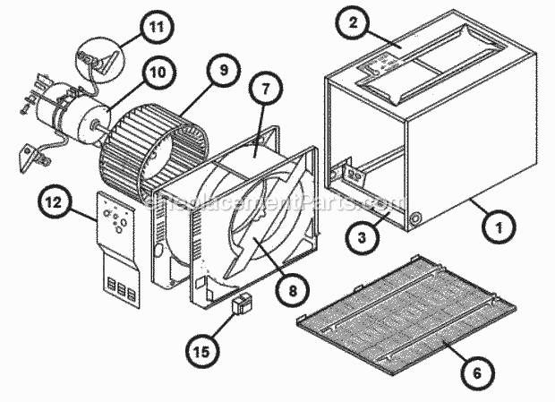 Exploded View Diagram and Parts List for RBHP-24A00NHD  Ruud Air Conditioner