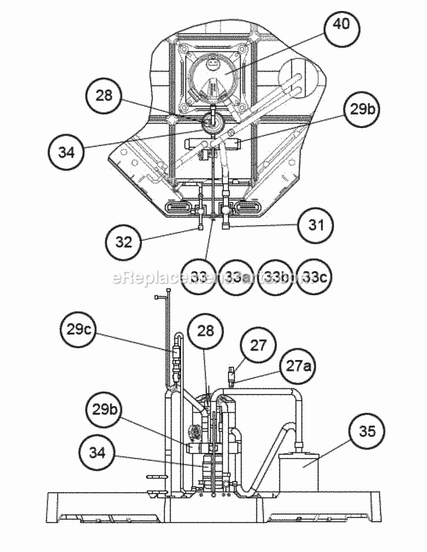 Distributor-Piston Variants Diagram and Parts List for RP1460AJPNA  Ruud Heater