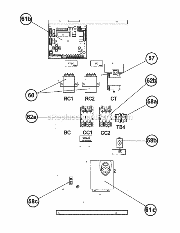 Control Box 090-120 Diagram and Parts List for RLRL-H240DR060  Ruud Air Conditioner
