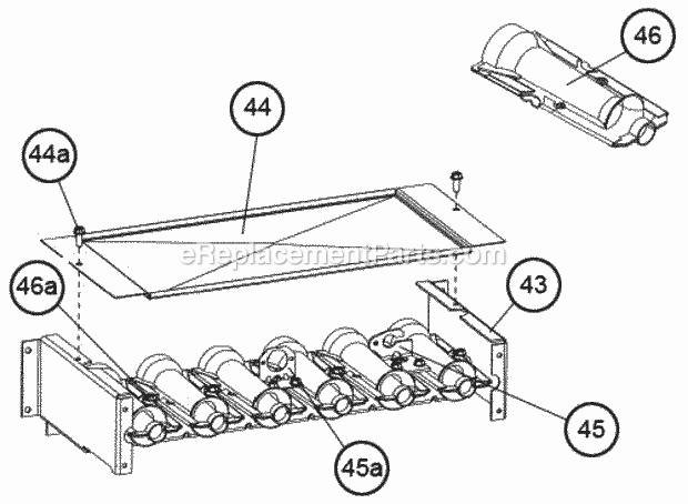 Burner-Assembly Diagram and Parts List for U97VA115M524USA  Ruud Furnace