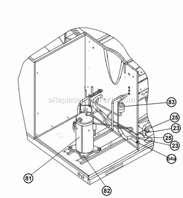 Compressor And Refrigeration Components Diagram and Parts List for RSNL-C060CK000  Ruud Air Conditioner