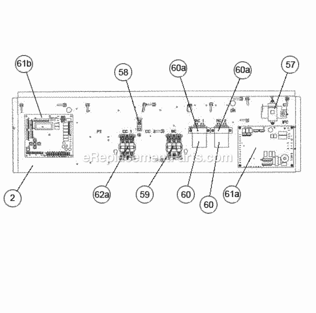Control Box Diagram and Parts List for RACDZR090ACA000AABC1  Ruud Air Conditioner