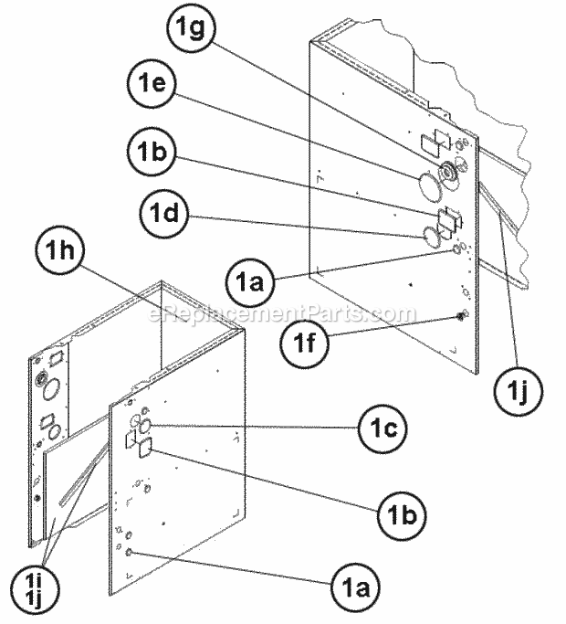 Cabinet Insulation And Plugs Diagram and Parts List for R95TC1001521MSA  Ruud Furnace