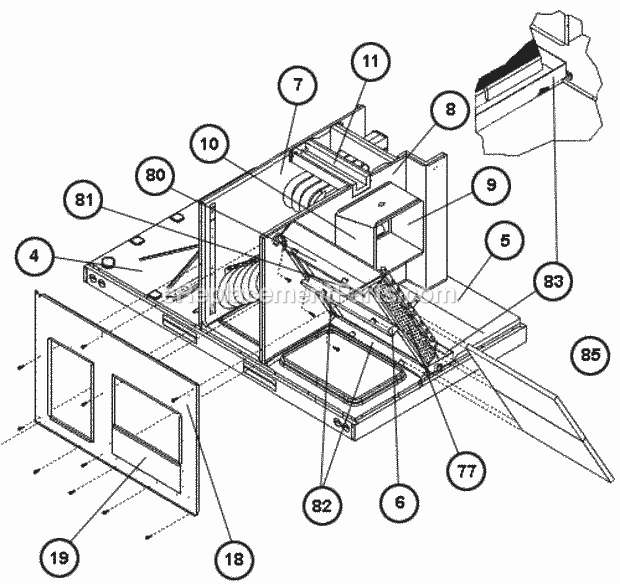 Evaporator Coil - Filter Channels Diagram and Parts List for RKKN-B072YM13E  Ruud Heater