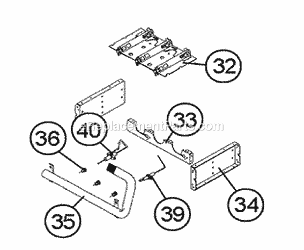 Burner Assembly Diagram and Parts List for R801PA100317ZXA  Ruud Furnace