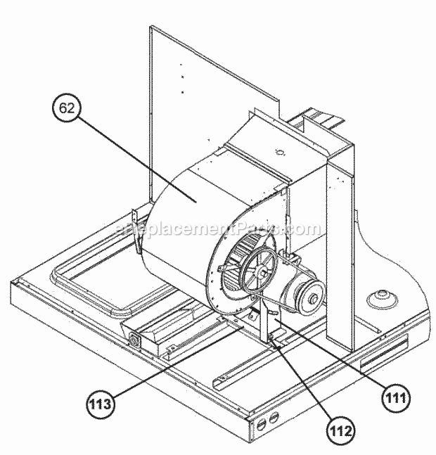 Blower Mounting - Date Code F2004 Or After Diagram and Parts List for RKMA-A072DL13E  Ruud Heater
