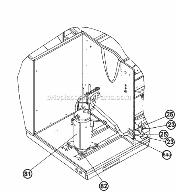 Compressor And Refrigeration Components Diagram and Parts List for RSNA-C048CK000  Ruud Air Conditioner