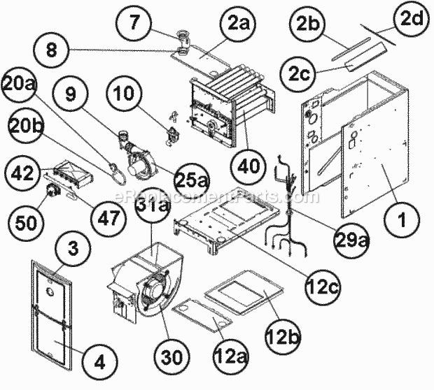 Exploded View Diagram and Parts List for R92PA0701317MSA  Ruud Furnace