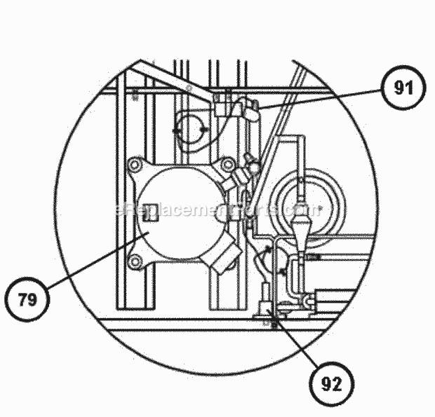 Compressor - Refrigeration Group 036-060 Diagram and Parts List for RLQN-C060DV000  Ruud Air Conditioner
