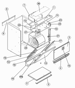 Exploded View 036 Diagram and Parts List for RHBL-FR24TJN00A  Ruud Air Conditioner