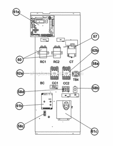 Control Box 090-151 Diagram and Parts List for RLNL-G300CR040  Ruud Air Conditioner