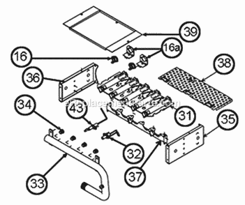 Burner Assembly Diagram and Parts List for RGFE-07EMCKS278  Ruud Furnace