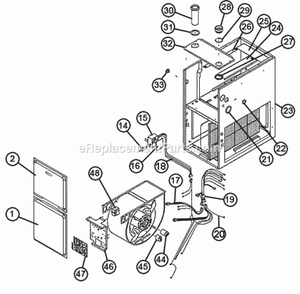 Exploded View Diagram and Parts List for 90RJ06EES01  Ruud Furnace