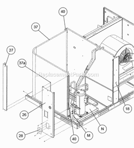 Corner Panels Diagram and Parts List for RACDZR090ACA000AABC1  Ruud Air Conditioner