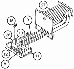 Heat Exchanger Assembly Diagram and Parts List for UGLH-050AUER  Ruud Furnace