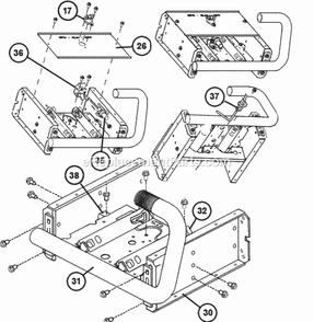 Burner Assembly Diagram and Parts List for 80PS05EAR01  Ruud Furnace