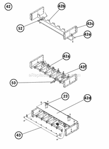 Burner Assembly Diagram and Parts List for R801TA075417MSA  Ruud Furnace