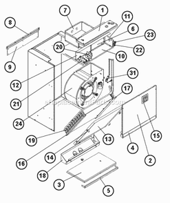 Exploded View 18sp-24sp Diagram and Parts List for RF1P1821SPANJAN00417  Ruud Air Conditioner