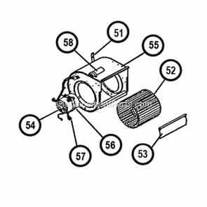 Blower Parts - Direct Drive Diagram and Parts List for RJKA-A036CK000  Ruud Heater
