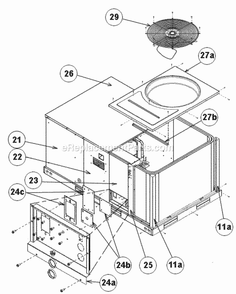Top Panel View 036-060 Diagram and Parts List for RLQN-C060DV000  Ruud Air Conditioner