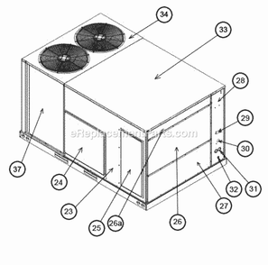 Exterior - Back 090-120 Diagram and Parts List for RJNL-C072CM000CZH  Ruud Heater
