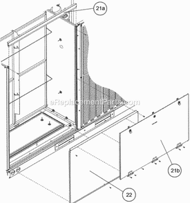 Hinged Coil-Filter Panel Diagram and Parts List for RACDZS150ACA000AAAA0  Ruud Air Conditioner
